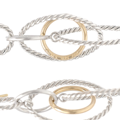 David Yurman Sterling Silver 18K Yellow Gold Mobile Oval Drop Earrings 3 of 4