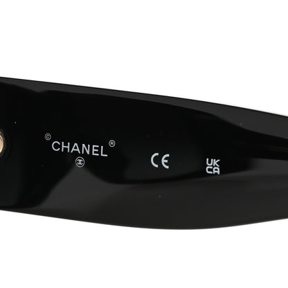 Chanel Acetate Rectangle Sunglasses 71551A Black 5 of 8