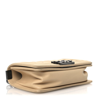 Chanel Calfskin Quilted Small Boy Flap Beige 4 of 13