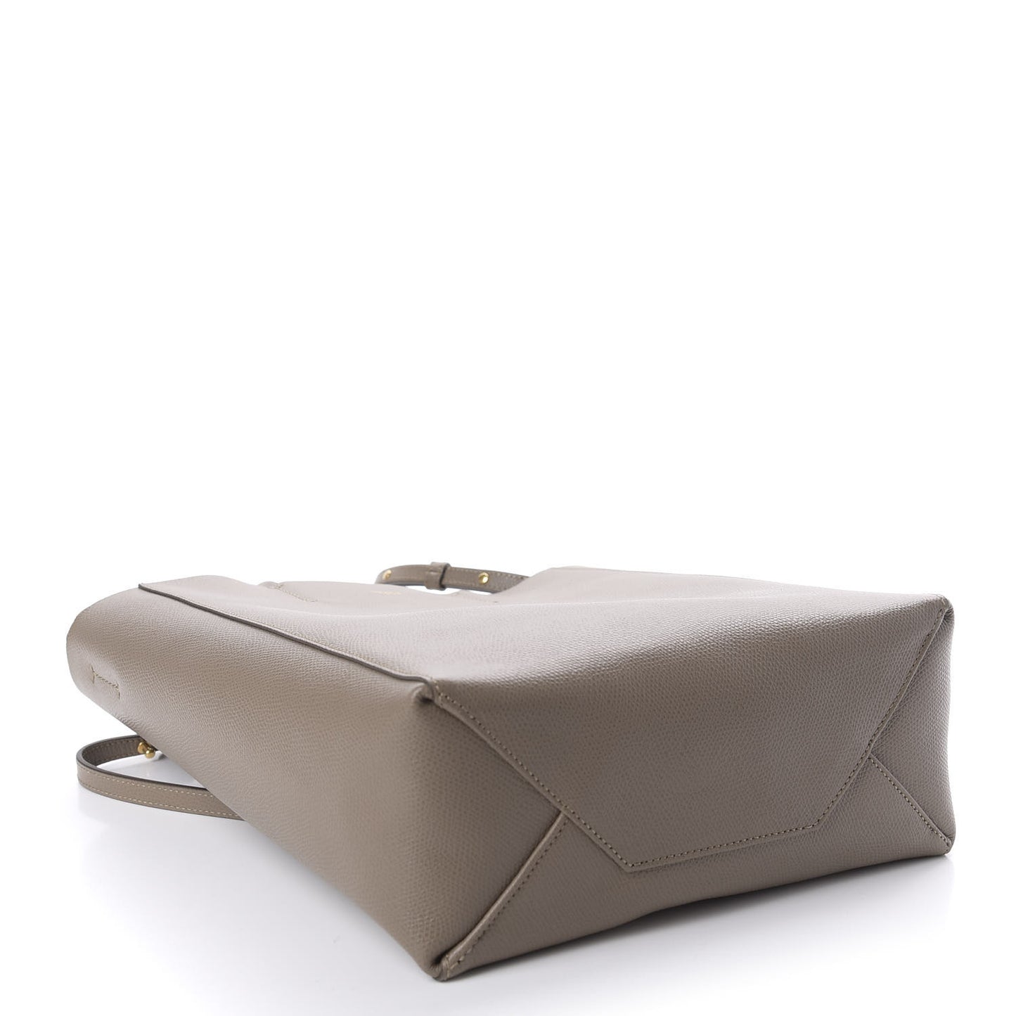 Grained Calfskin Small Vertical Cabas Taupe