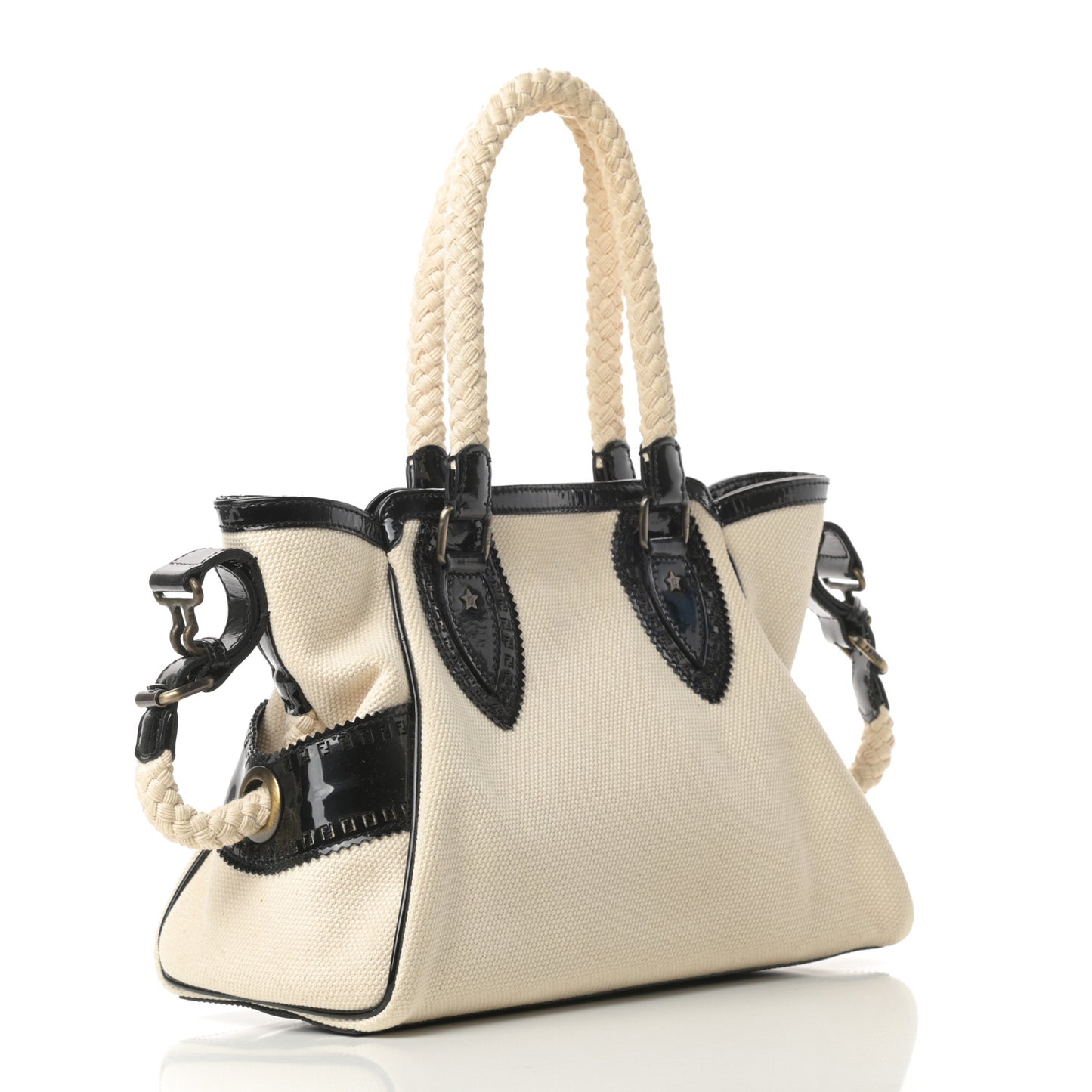 Canvas Patent Grommet De Jour Tote Natural