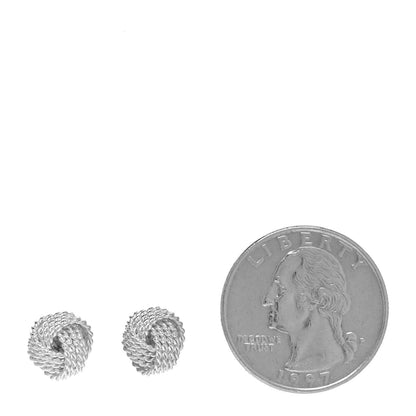 Tiffany Sterling Silver Twist Knot Earrings 2 of 5