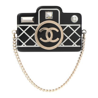 Chanel Resin Camera CC Brooch Gold Black 1 of 5
