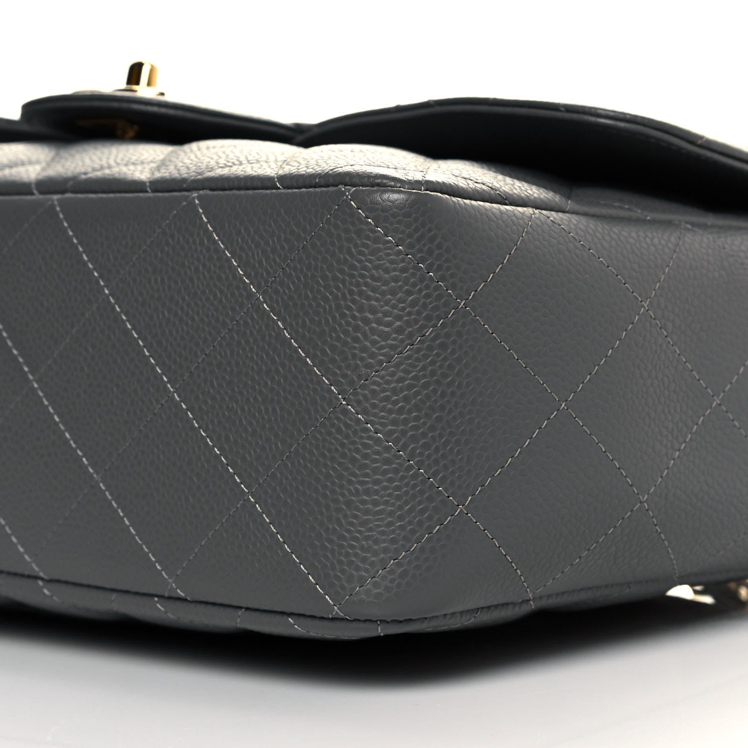 Chanel Caviar Quilted Jumbo Single Flap Grey 6 of 11