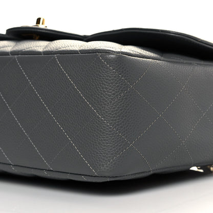 Chanel Caviar Quilted Jumbo Single Flap Grey 6 of 11