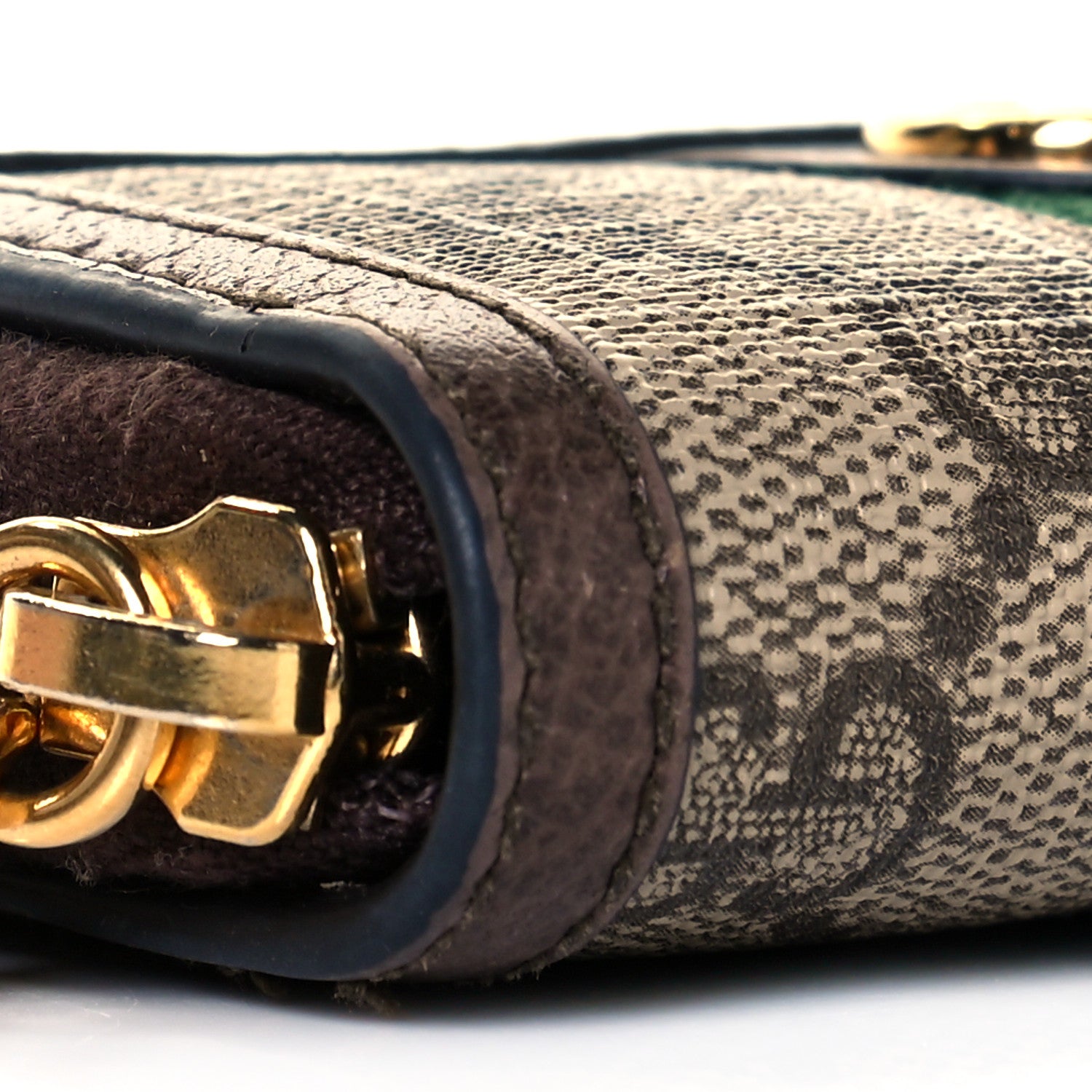 Gucci GG Supreme Monogram Web Ophidia Zip Around Key Case Beige New Acero 7 of 8