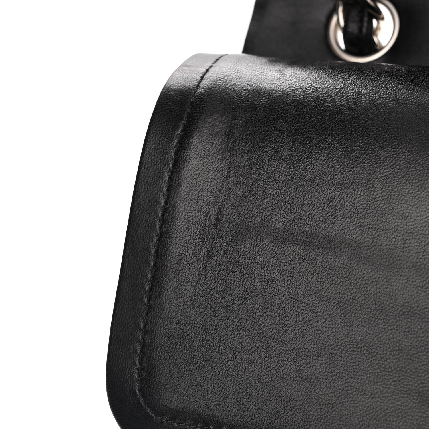Chanel Lambskin Quilted Jumbo Double Flap Black 12 of 14