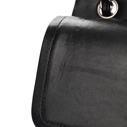 Chanel Lambskin Quilted Jumbo Double Flap Black 12 of 14