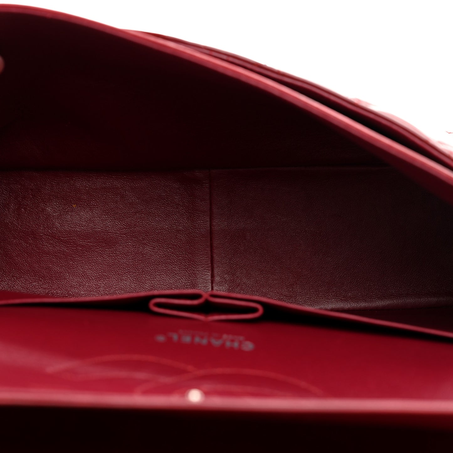 Patent Quilted Jumbo Double Flap Red