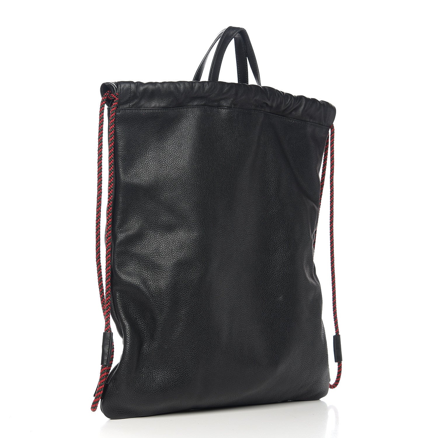Gucci Calfskin Logo Drawstring Backpack Black 3 of 11