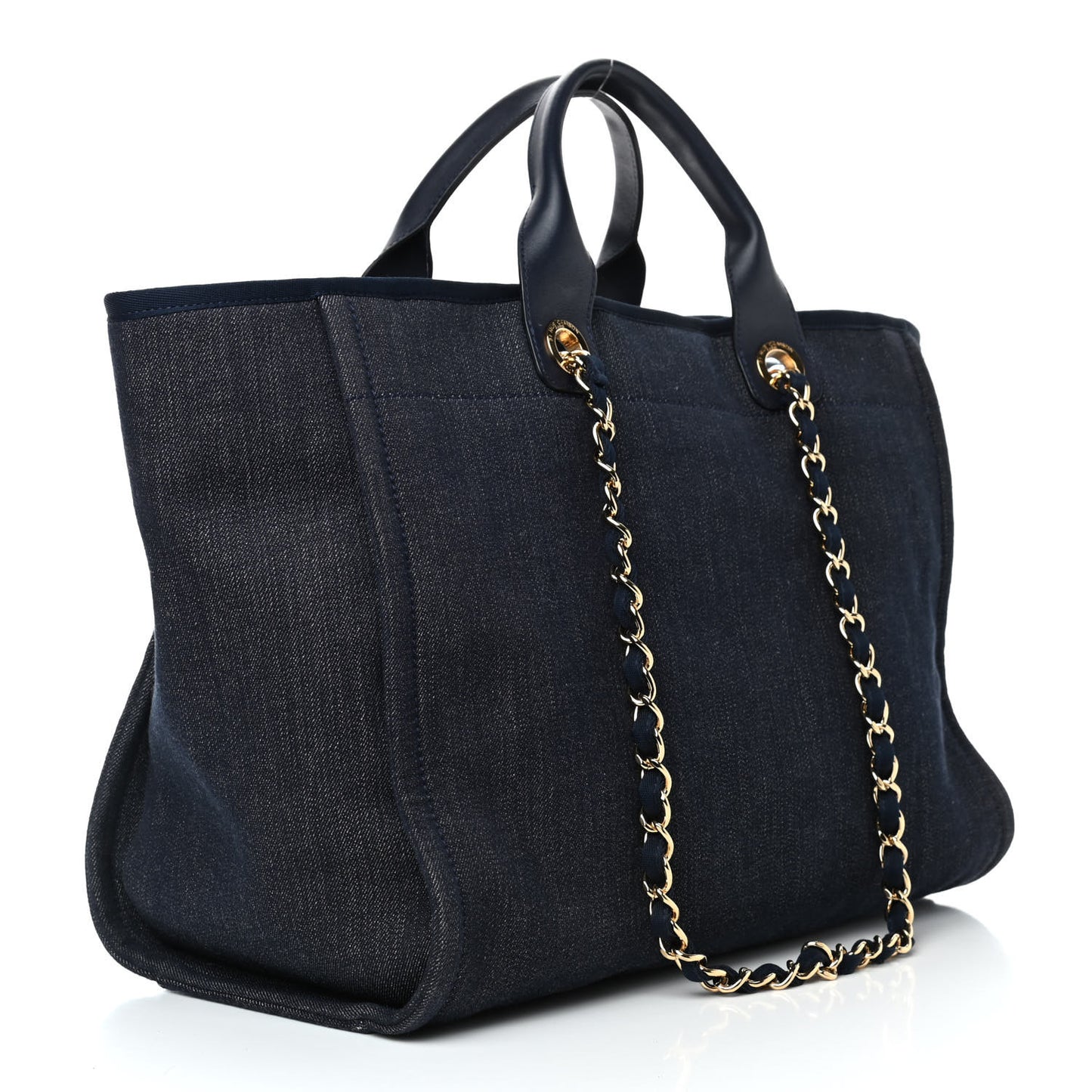 Denim Large Deauville Tote Dark Blue