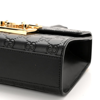 Gucci Guccissima Small Padlock Shoulder Bag Black 2 of 10