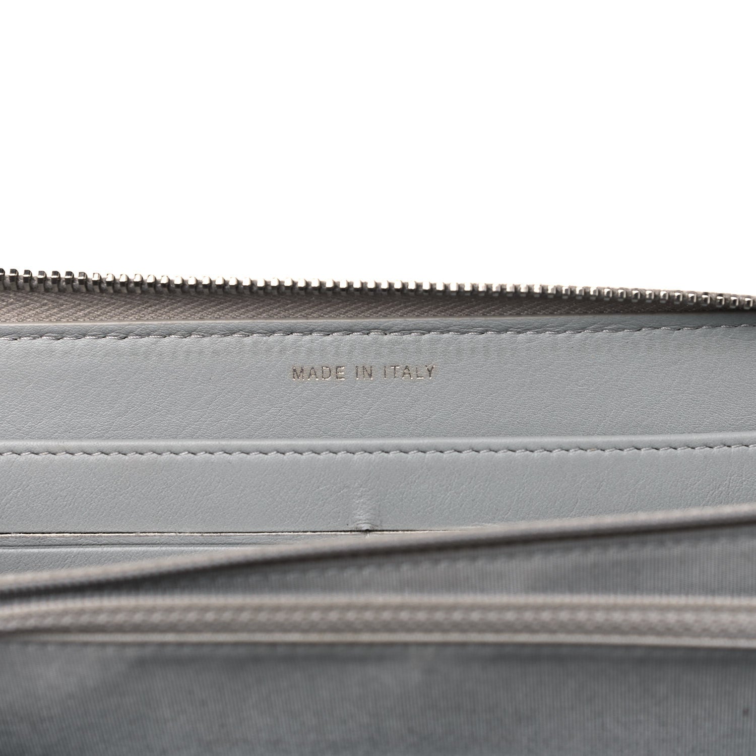 Chanel Canvas Deauville Zip Around Wallet Grey 8 of 11