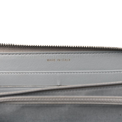 Chanel Canvas Deauville Zip Around Wallet Grey 8 of 11