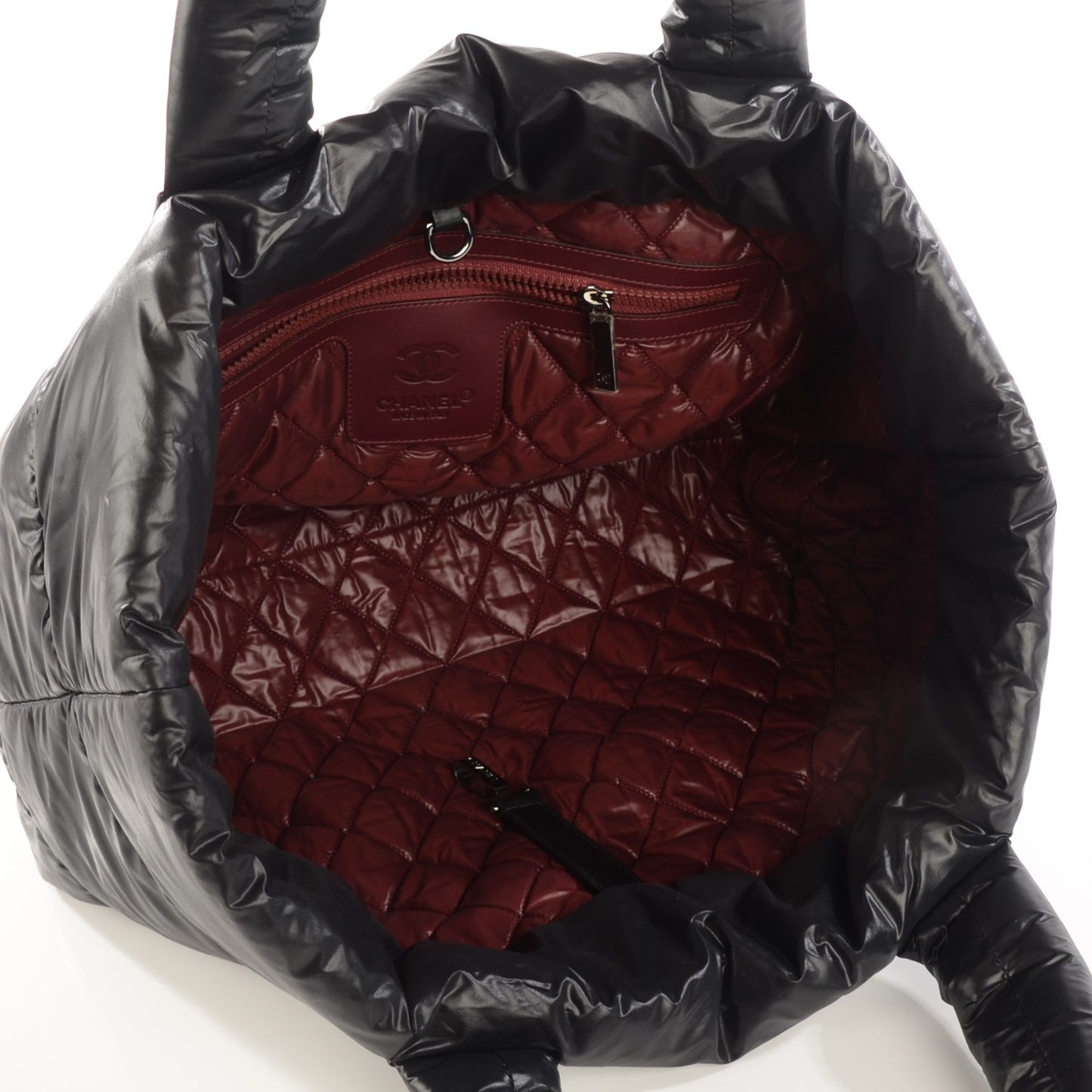 Nylon Medium Coco Cocoon Reversible Tote Black