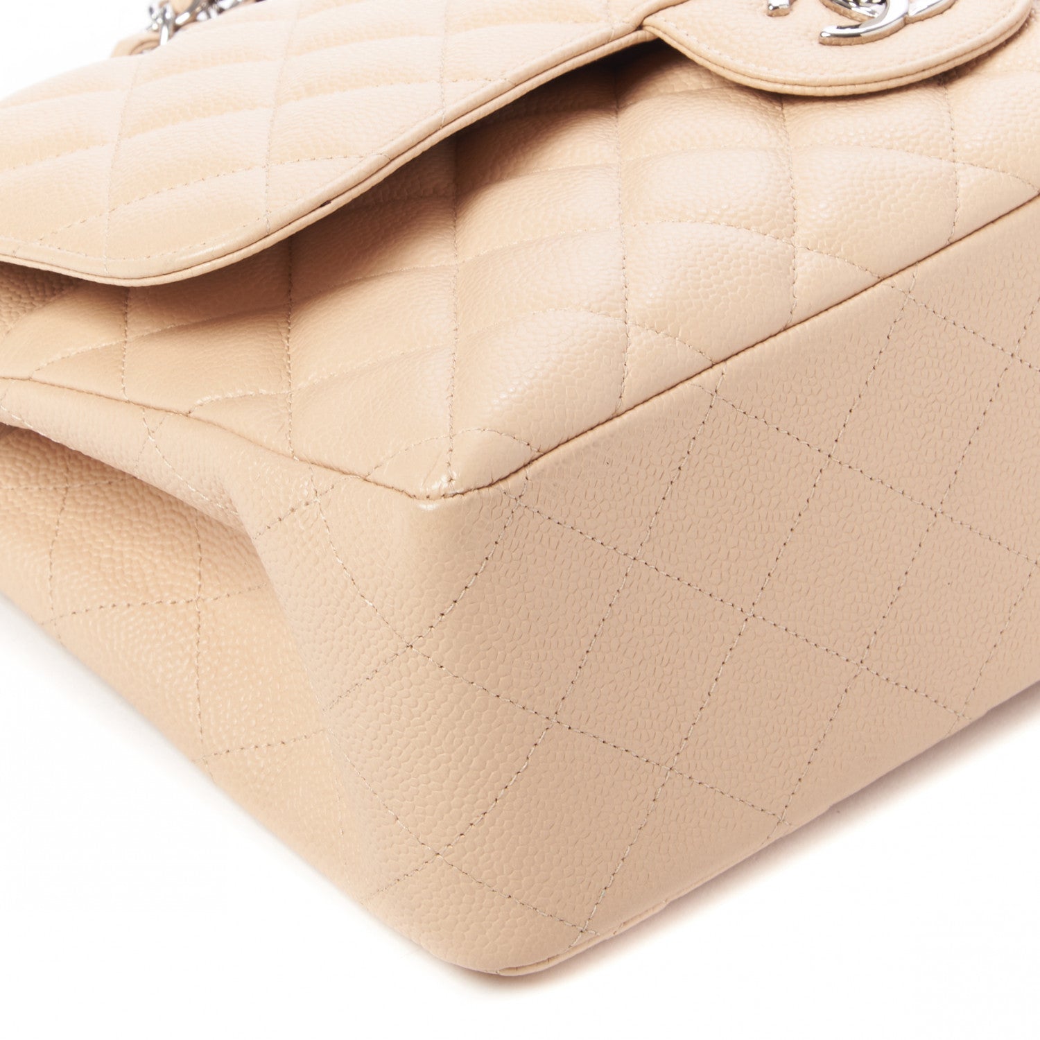Chanel Caviar Quilted Jumbo Double Flap Beige Clair 6 of 11