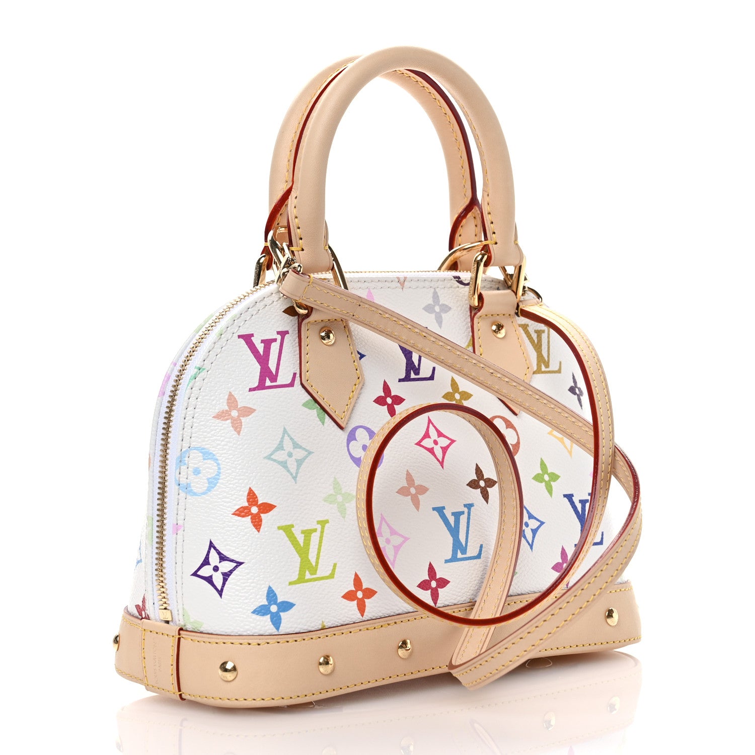 Louis Vuitton LV x TM Monogram Multicolor Alma BB White 3 of 9