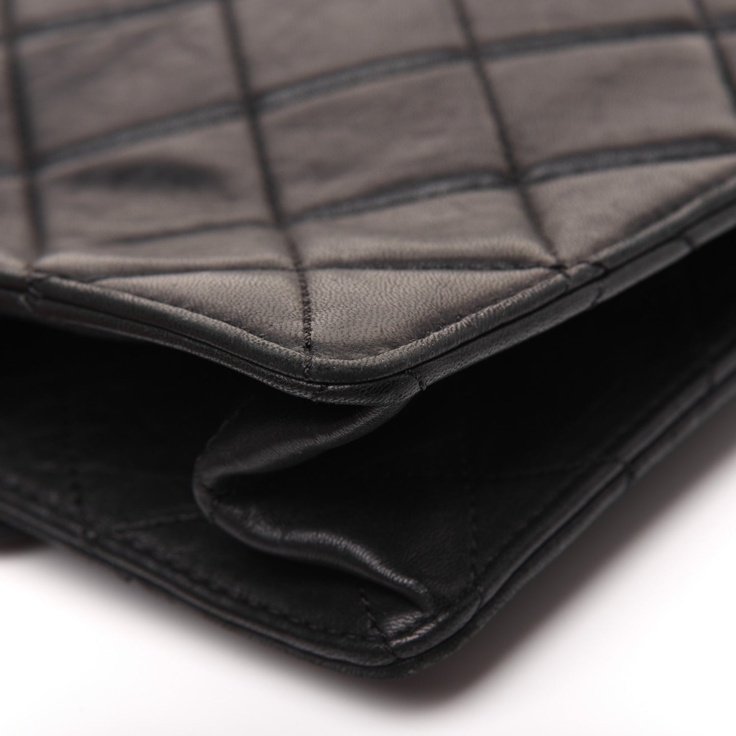 Washed Lambskin Maxi Take Away Flap Bag Black