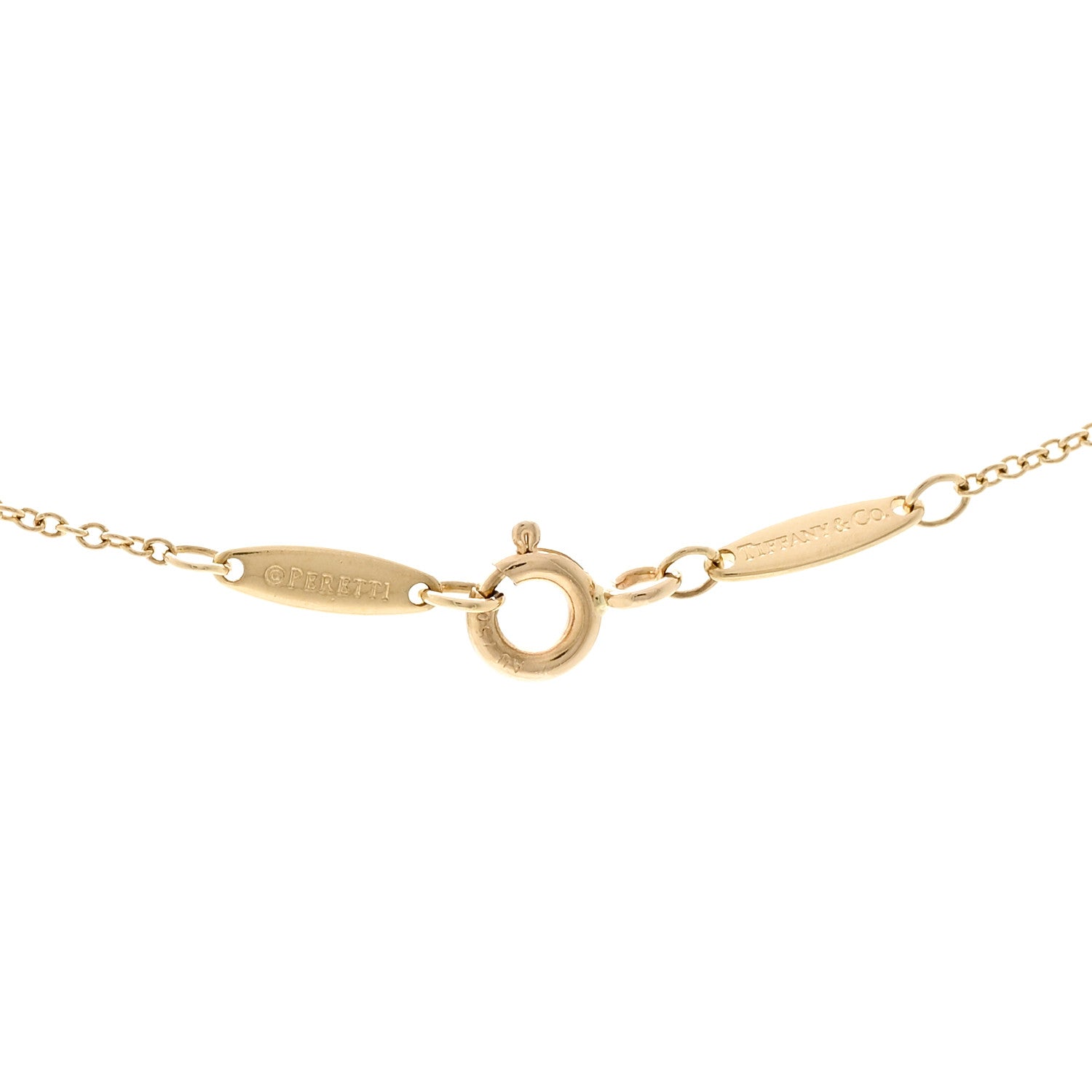 Tiffany 18K Yellow Gold Diamond .05ct Elsa Peretti Diamonds by the Yard Pendant Necklace 4 of 4