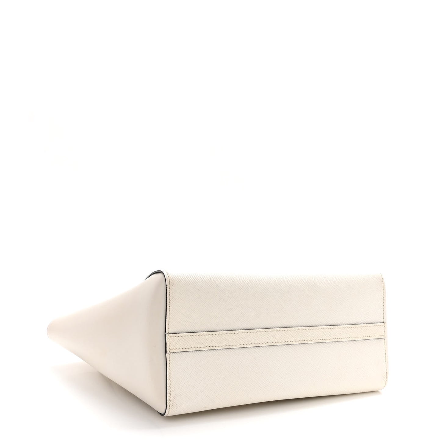 Saffiano Cuir City Calf Monochrome Shopping Tote White