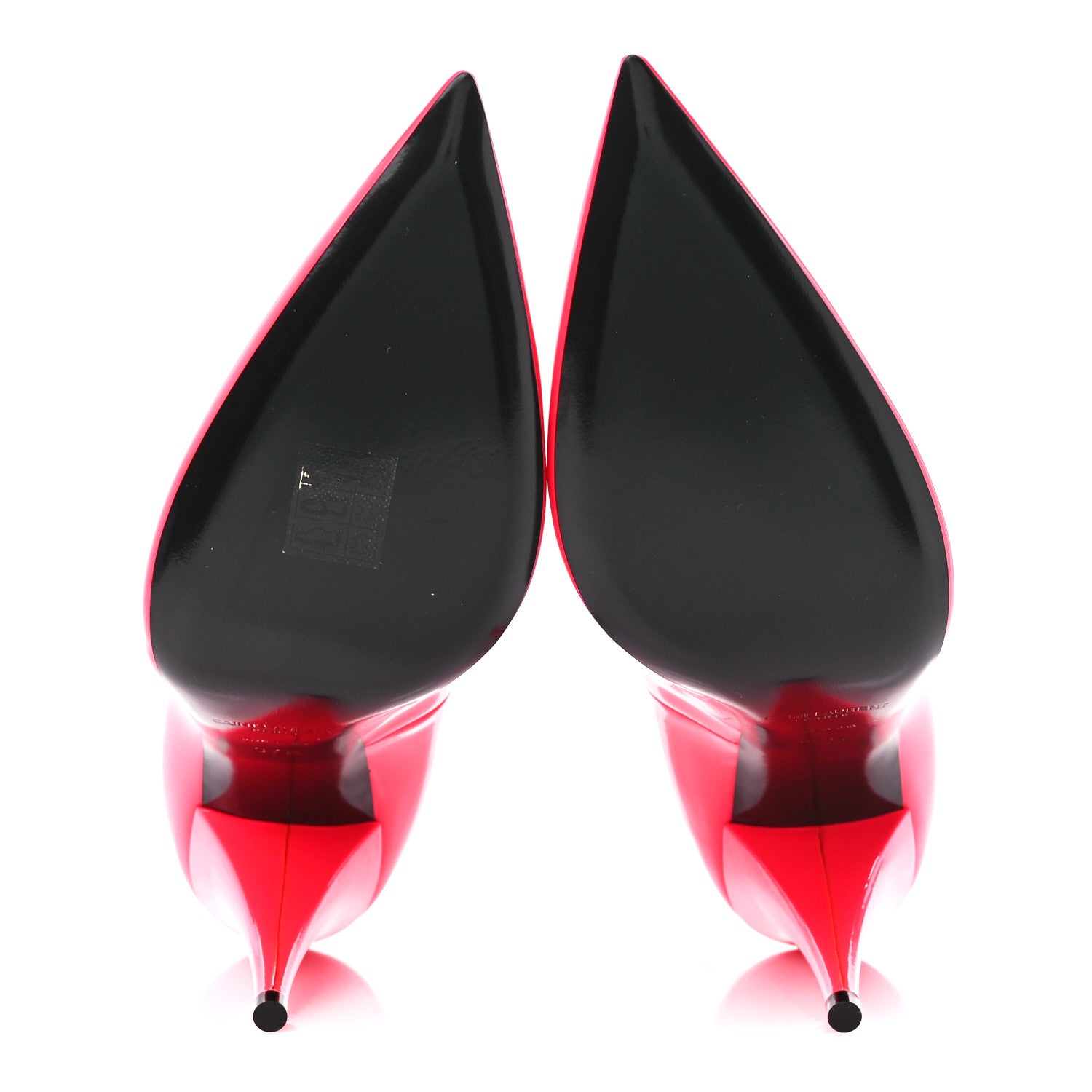 Saint Laurent Patent Calfskin Kiki 100 Pumps 37.5 Fuxia Fluo 5 of 9