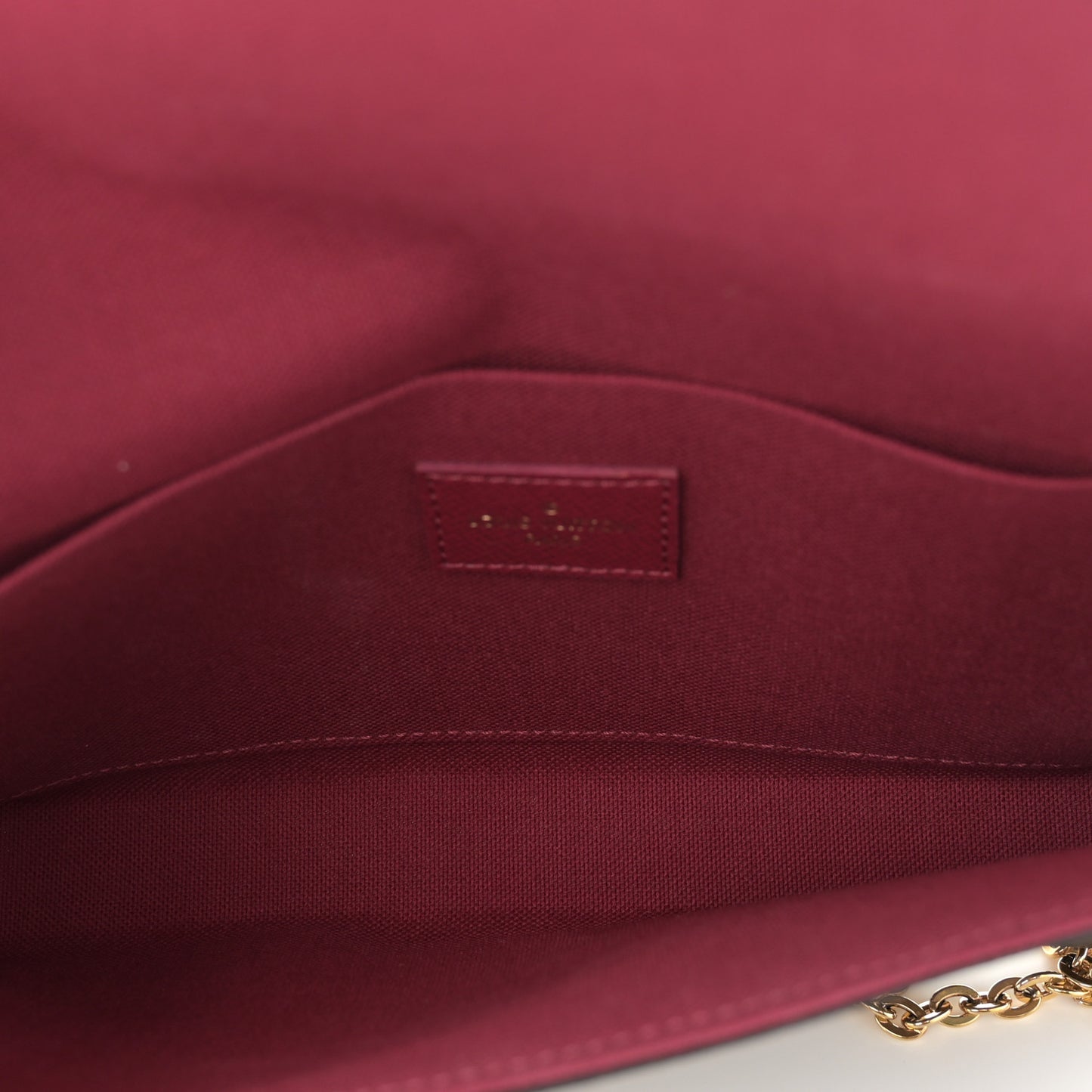 Monogram Pochette Felicie Chain Wallet Fuchsia