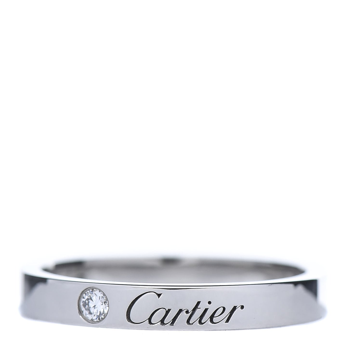 Platinum Diamond 3mm C De Wedding Band Ring 55 7.25