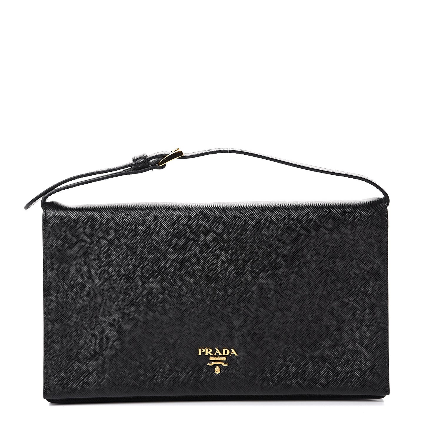 Saffiano Lux Clutch Black