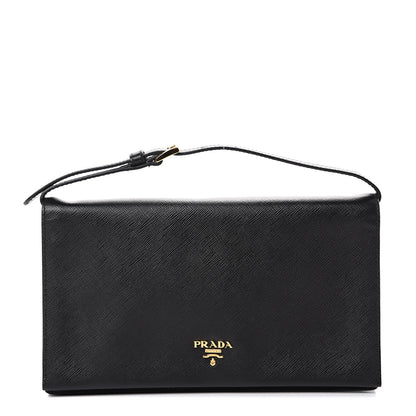 Prada Saffiano Lux Clutch Black 1 of 12