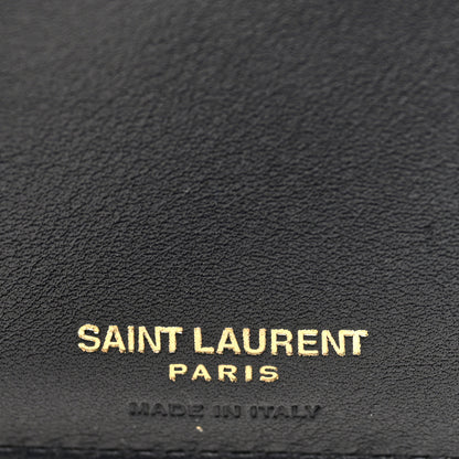 Saint Laurent Patent Tartarugato Monogram Compact Wallet Brown 7 of 7