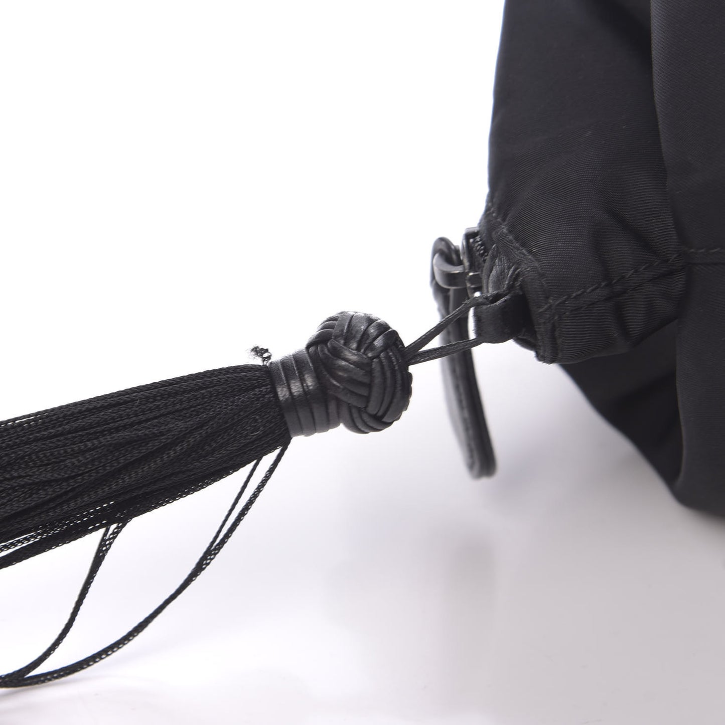 Tessuto Nylon Tassel Duffel Bag Black