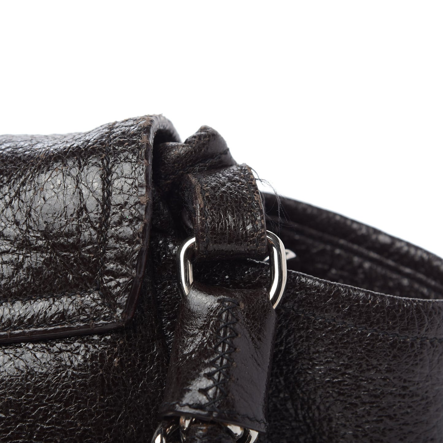Cervo Lux Chain Flap Hobo Ebano