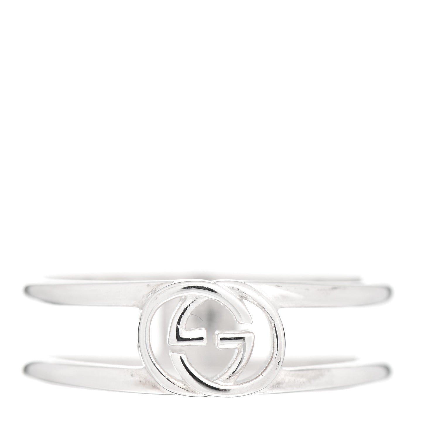 Sterling Silver 6mm Interlocking G Open Band Ring 54 7