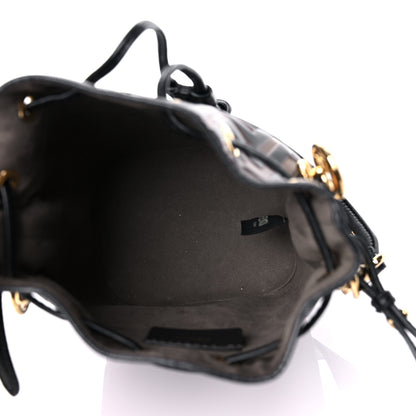 Fendi Vitello Liberty F is Fendi Bi-Color FF 1974 Embossed Mini Mon Tresor Bucket Bag Maya Black 5 of 14