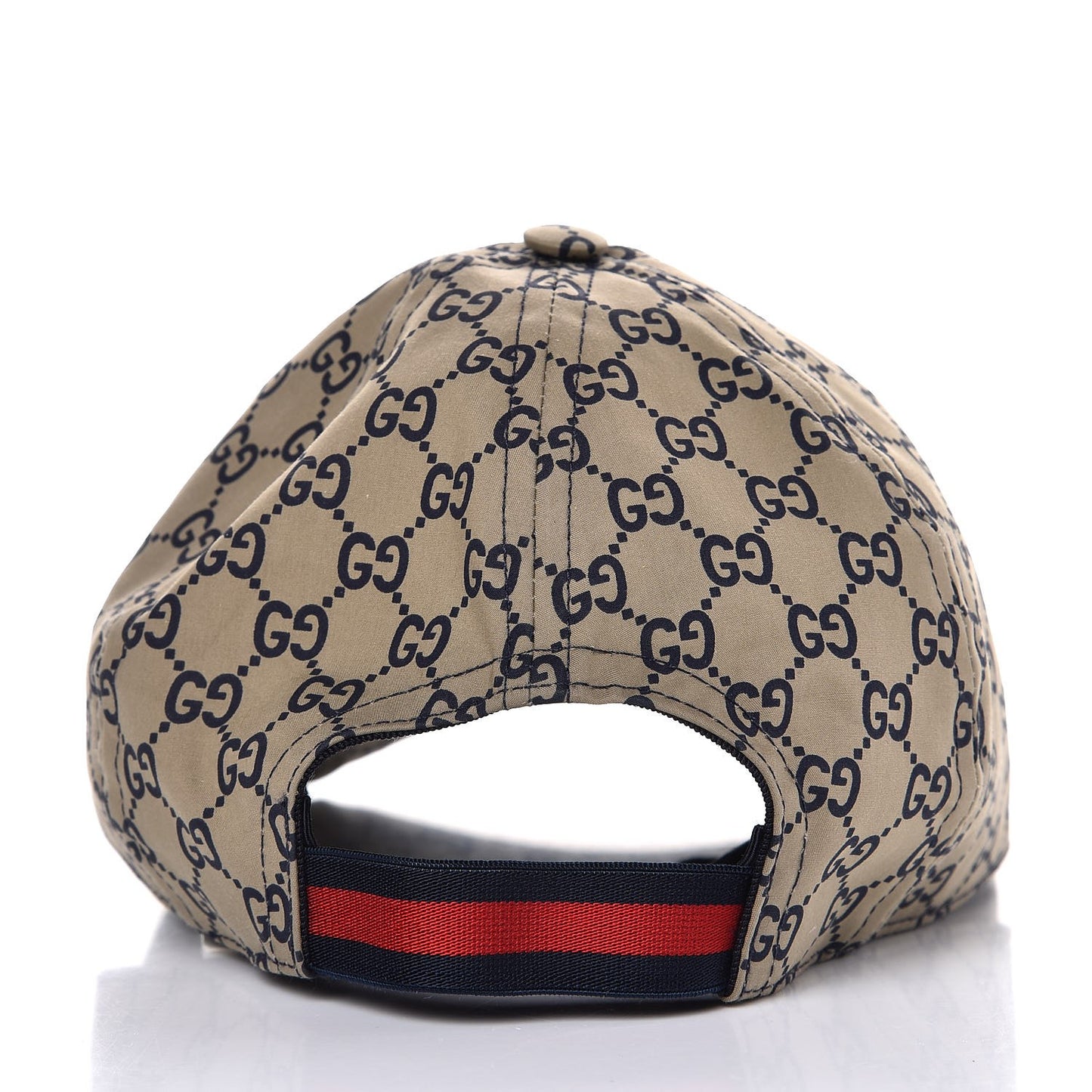 Cotton Monogram GG Web Baseball Hat M Beige