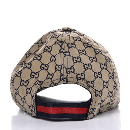 Gucci Cotton Monogram GG Web Baseball Hat M Beige 4 of 9