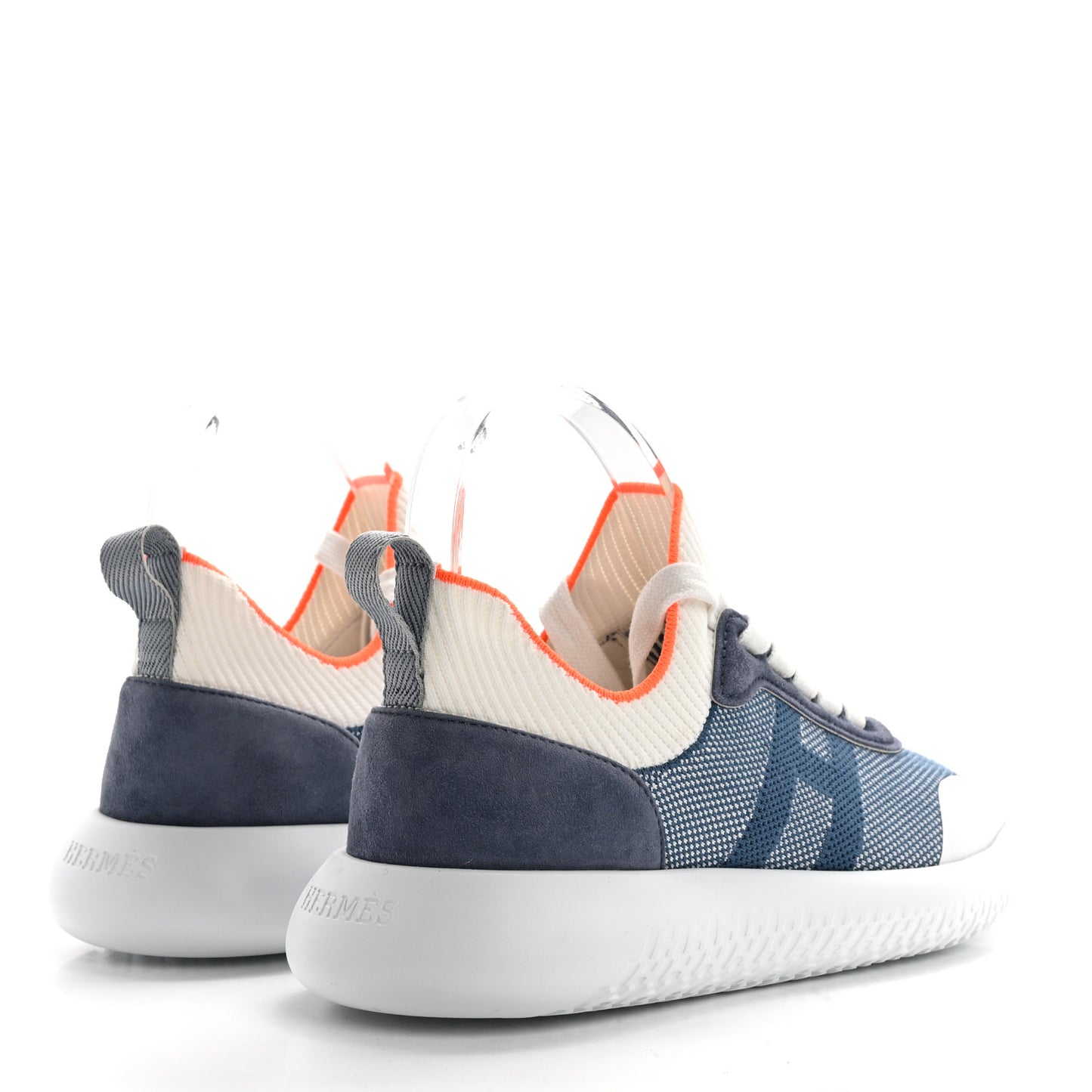 Knit Suede Goatskin Womens Crew Sneakers 38 Multicolor Bleu