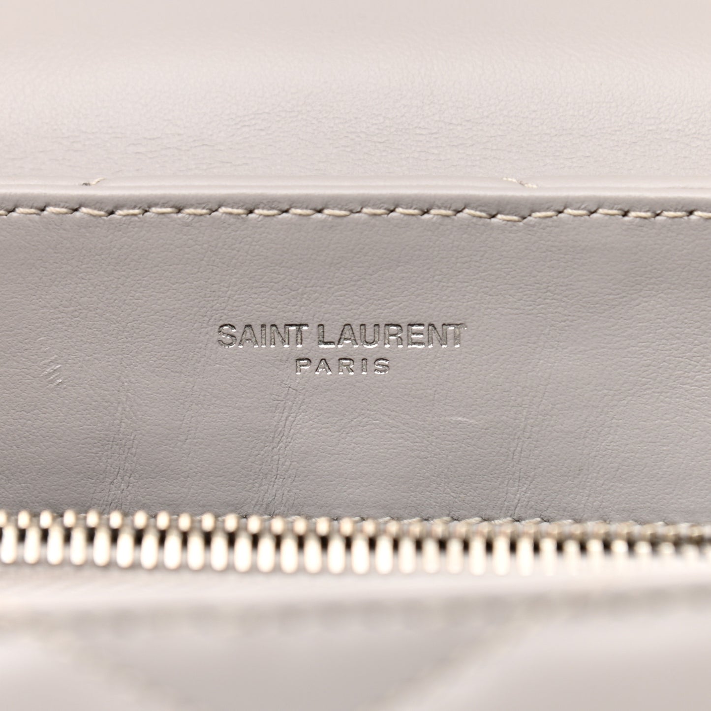 Calfskin Y Quilted Monogram Small Loulou Chain Satchel Granite