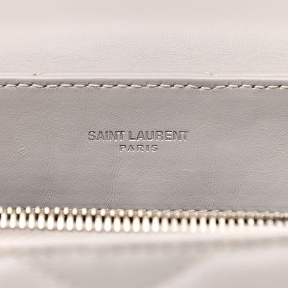 Saint Laurent Calfskin Y Quilted Monogram Small Loulou Chain Satchel Granite 5 of 11