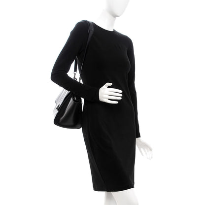 Celine Lambskin Quilted Small Trapeze Black 3 of 7