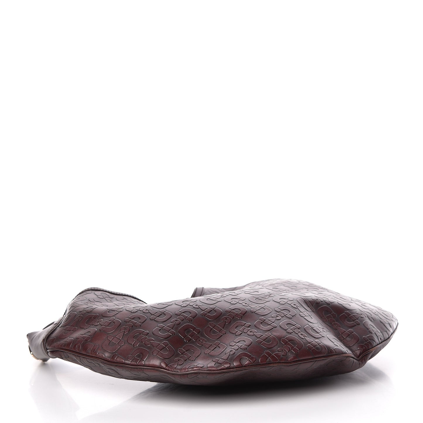 Calfskin Horsebit Embossed Glam Hobo Purple