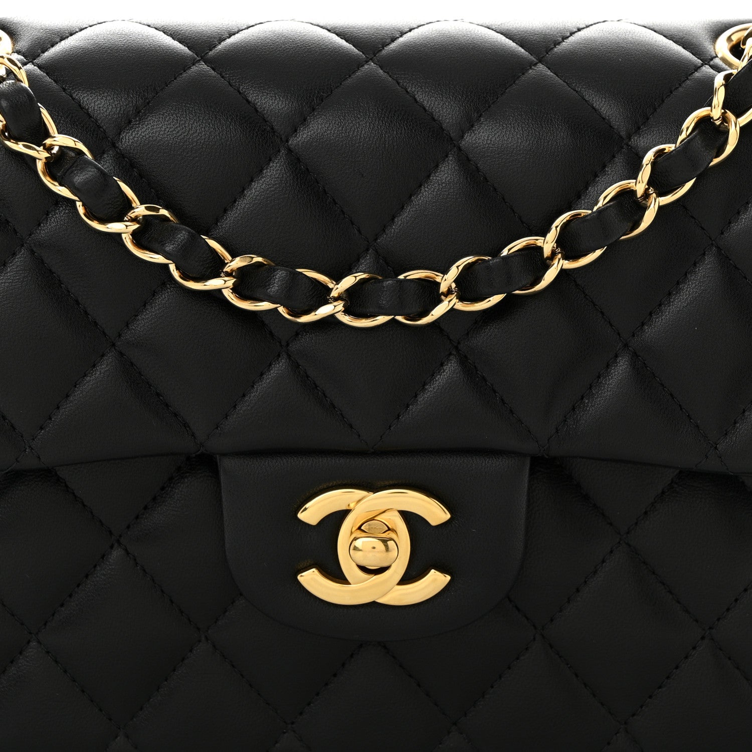 Chanel Lambskin Quilted Small Double Flap Black 8 of 11