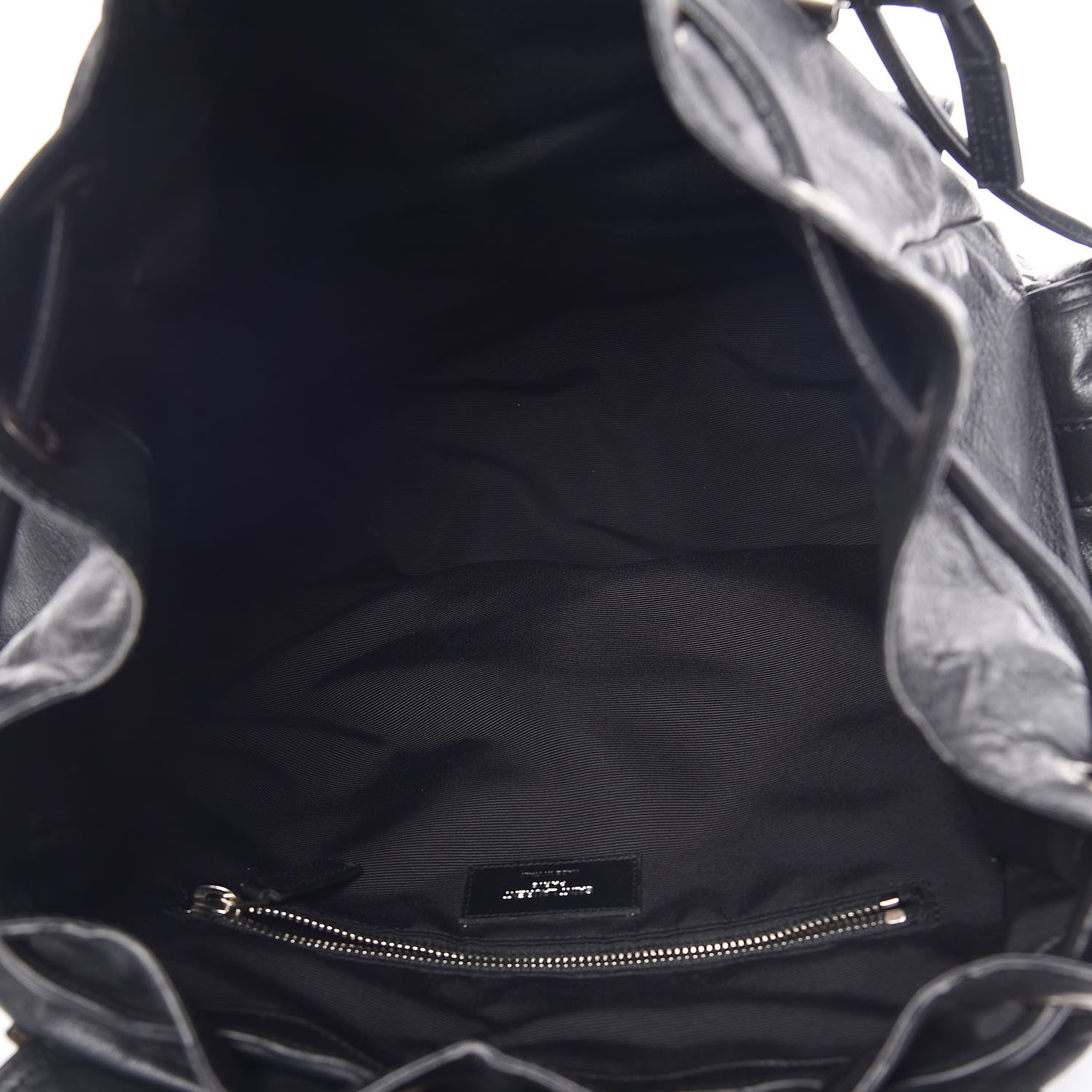 Saint Laurent Smooth Calfskin Roc Sack Backpack Black 5 of 17