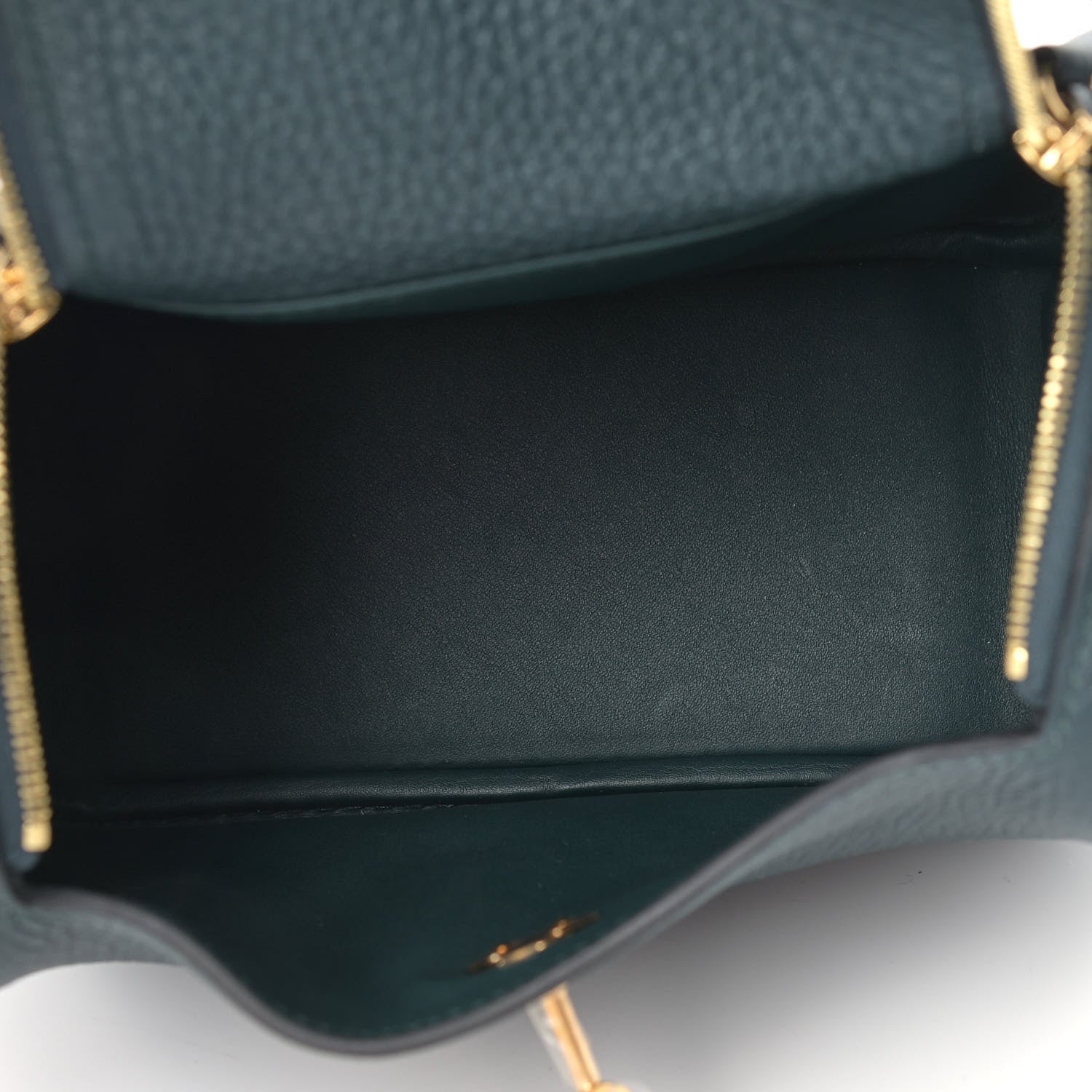 Hermes Taurillon Clemence Mini Lindy 20 Vert Cypress 5 of 10