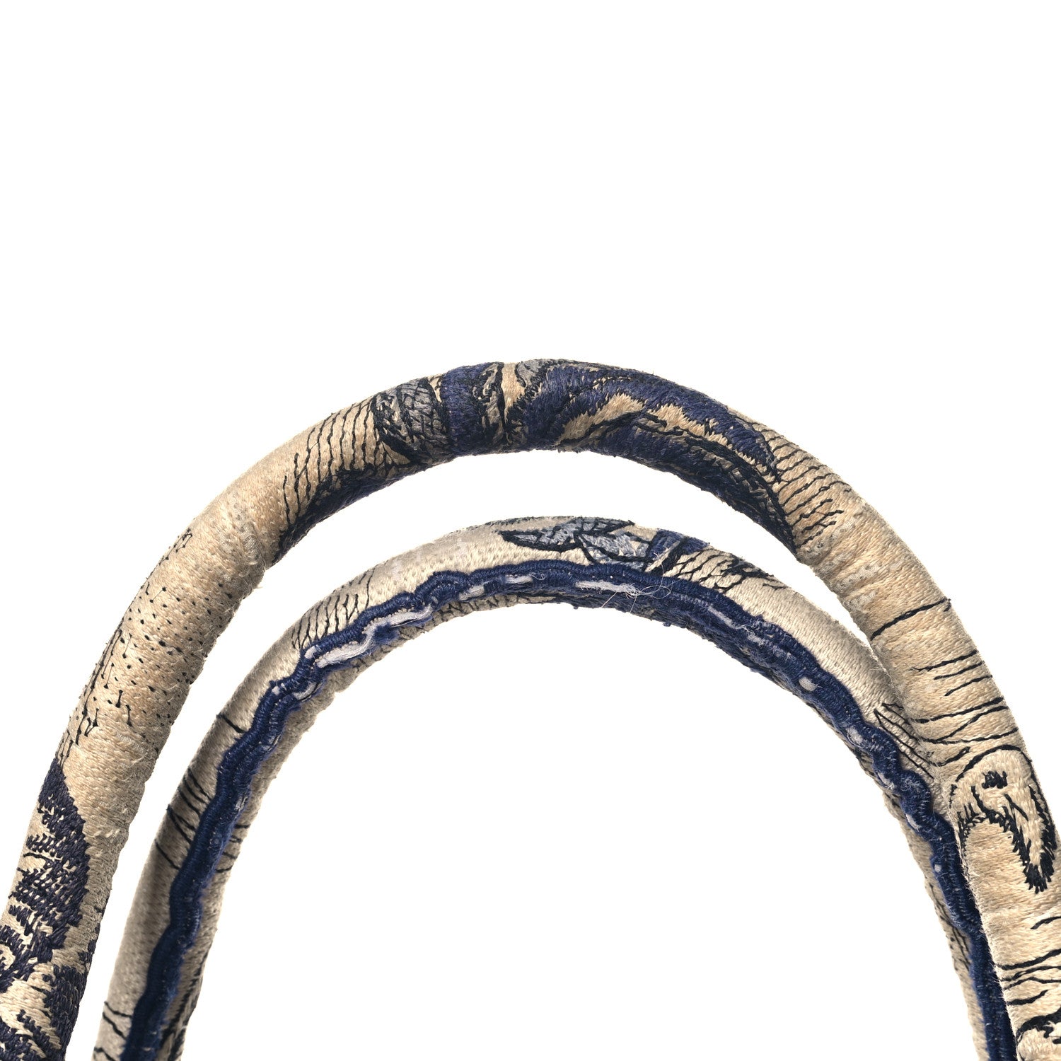 Christian Dior Canvas Embroidered Large Palm Tree Toile De Jouy Book Tote Blue 13 of 13