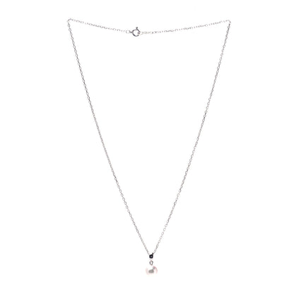 Mikimoto 18K White Gold Akoya Pearl 7.5mm Drop Pendant Necklace 3 of 7