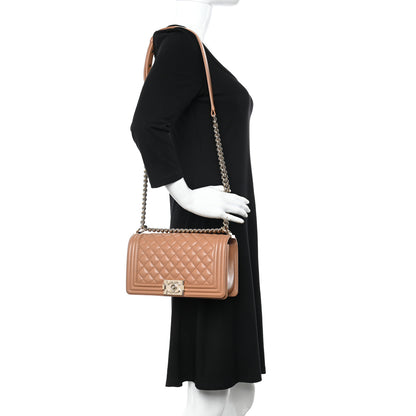 Chanel Caviar Quilted Medium Boy Flap Brown 2 of 9