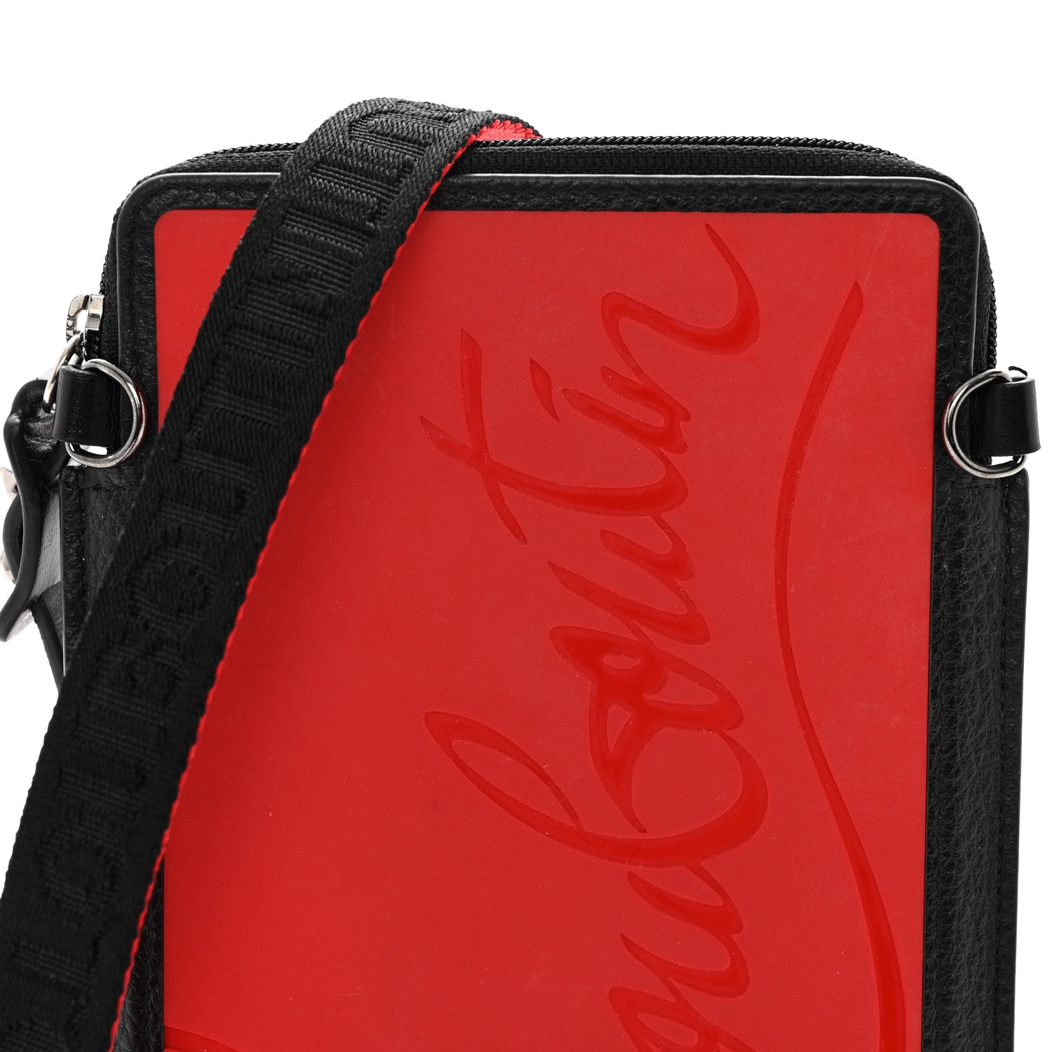Christian Louboutin Calfskin Gomme Loubilab Batt Clutch Loubi Black 8 of 10