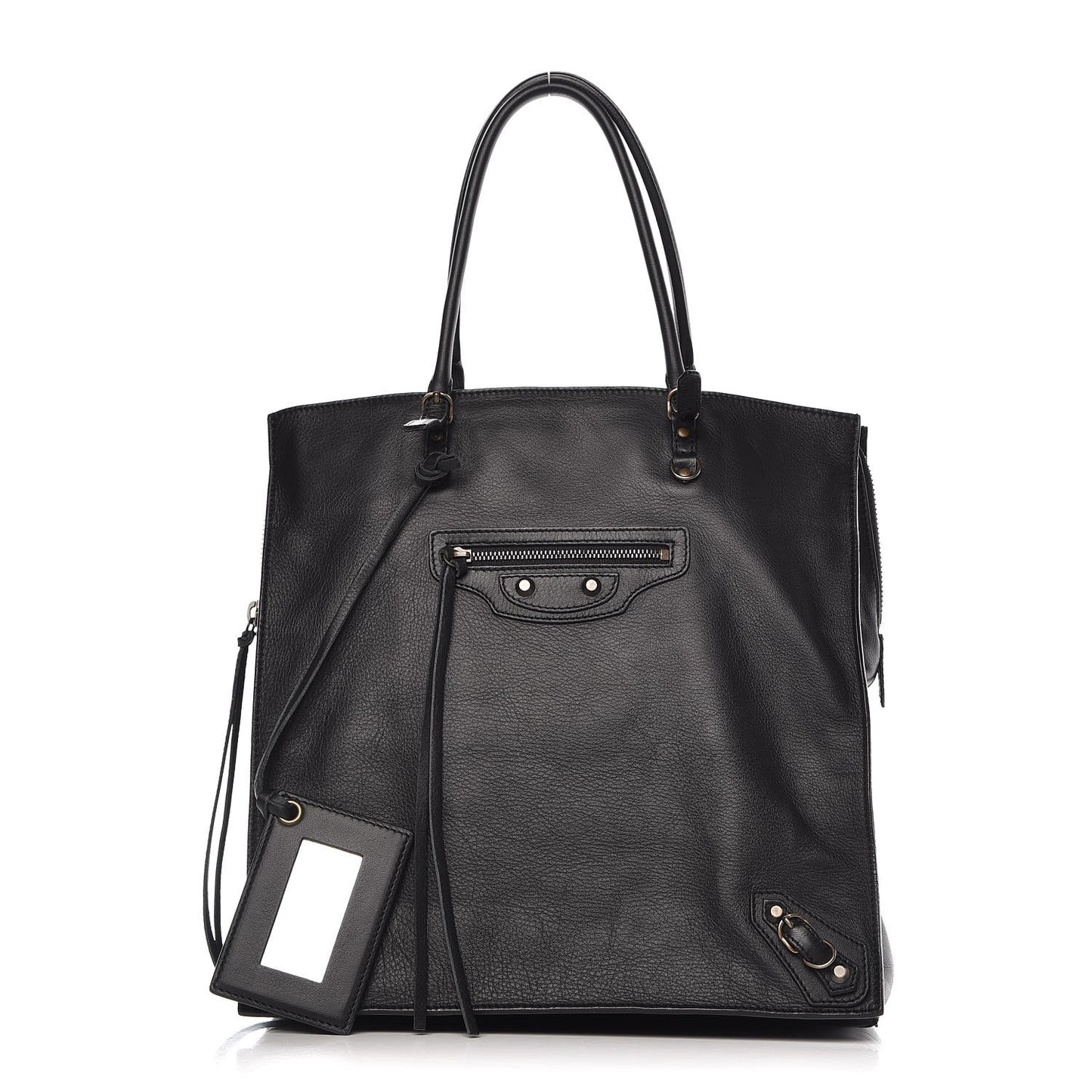 Veau Papier Tote Black