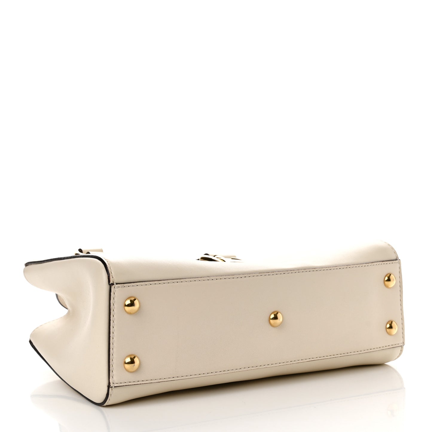 Calfskin Medium Sylvie Top Handle Tote White